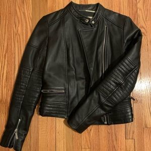 Michael Kors Genuine Leather Moto Jacket